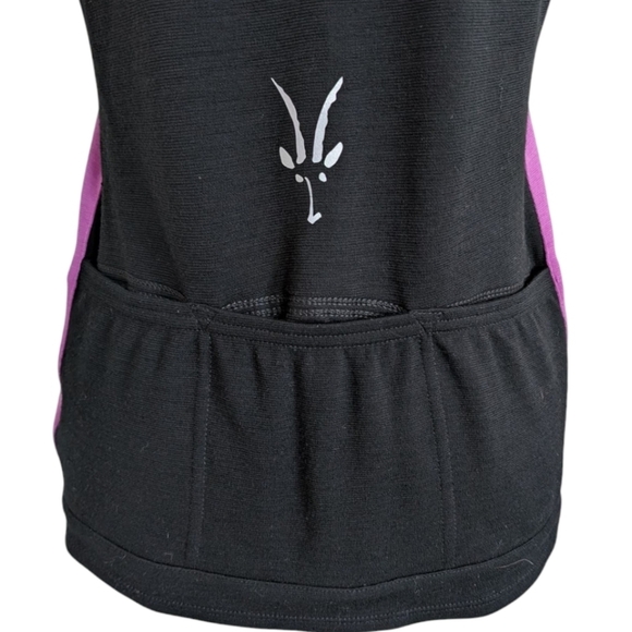 Ibex Giro Cycling Jersey Merino Wool Black Purple Short Sleeves Women's Large - Picture 6 of 10